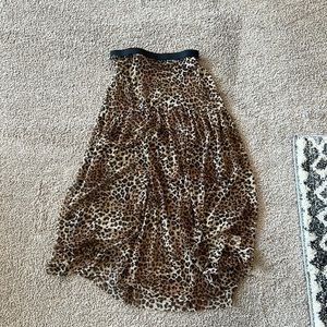 Leopard Sheer/Mesh Skirt